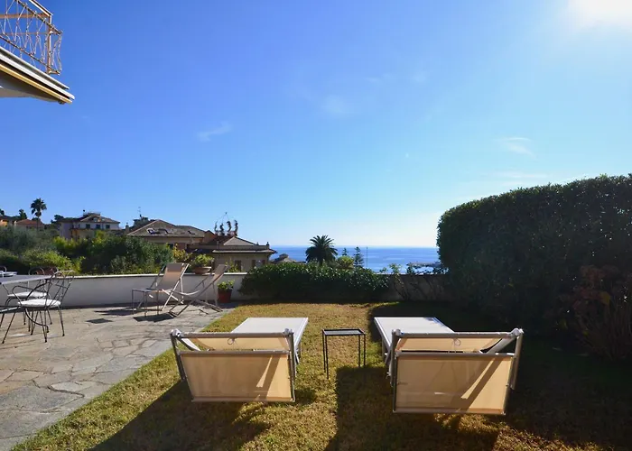 아파트 Bellavista Eight - Elegante Vista Mare Con Giardino E Posto Auto Privato - 4 Posti Letto 산타마르게리타리구레